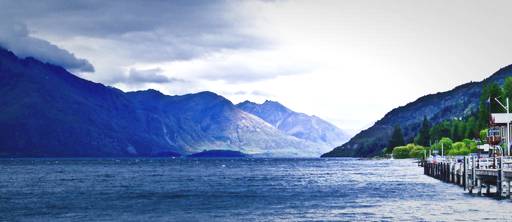 Blue Green and a Wharf