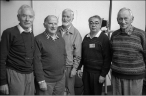 The Presenters. (L to R – Fred Wotton, Michael Martin, Brian Smith, Arthur Wong, Herman Visser). 