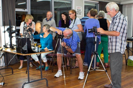 All go at the tabletop workshop - photo courtesy Alison Viskovic.